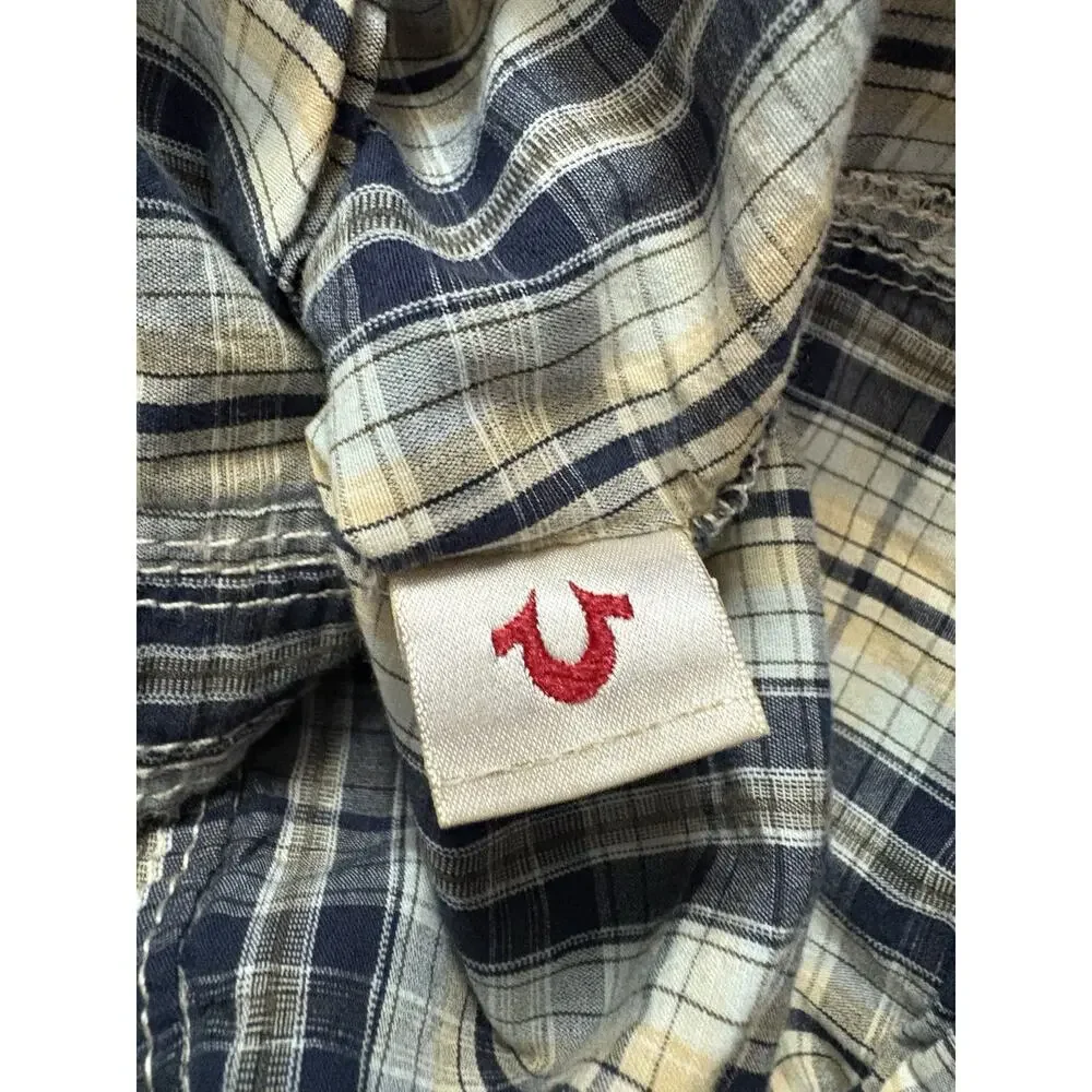 true religion western shirt large snap button Men’s Sz Small